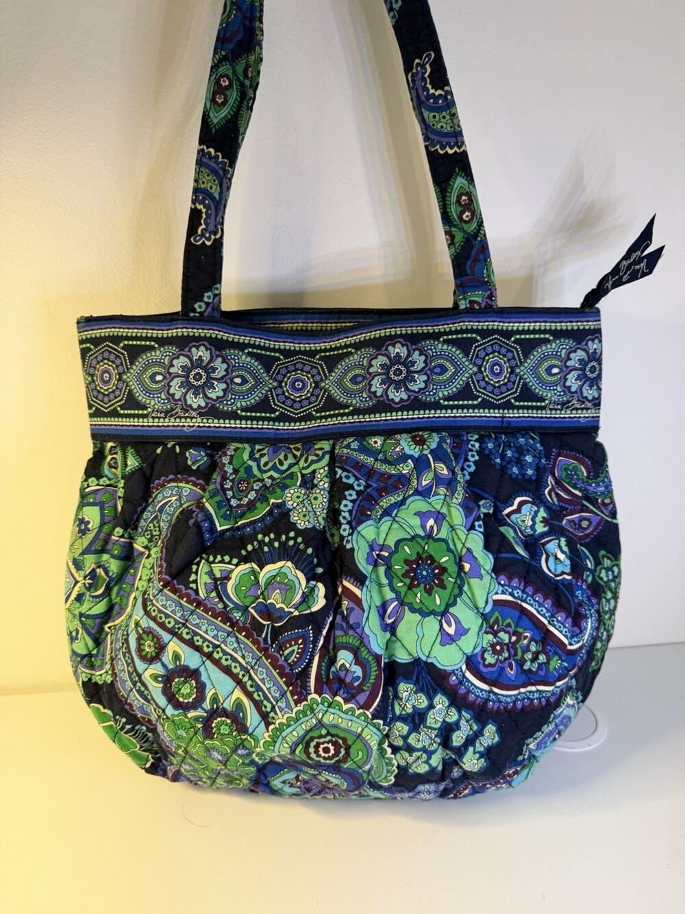 Vera Bradley Blue Rhapsody Purse *Retired* Shoulder Bag Zip Closure Tote Cottage